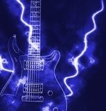 Electric guitar and ray of light 