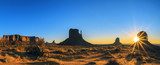 Monument Valley at sunrise, panoramic view 