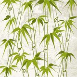 Bamboo with leaves pattern. 