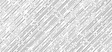 Abstract seamless black dash lines diagonal pattern on white background
