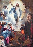 BRESCIA, ITALY - MAY 22, 2016: The painting Ascension of the Lord in church Chiesa di Santa Maria del Carmine by Bernardino Gandino (1587 - 1651).