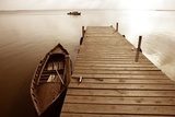 Cisza nad wodą w tonacji sepia