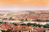 Cityscape and Charles Bridge in Prague