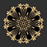 Dynamiczna mandala w barokowym stylu