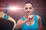 Energetyczna biegaczka z technologią fitness