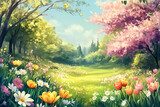 field of flowers