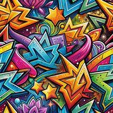 Graffiti seamless texture, pattern. Capture the essence of the streets with our Graffiti Seamless Texture. Vibrant, edgy, and perfect for your creative projects.