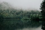 Jesienny poranek nad jeziorem