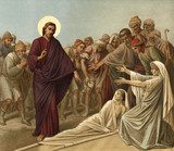 Jesus raises a widow's son.