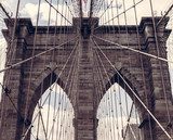 New York City Brooklyn Bridge in Vintage