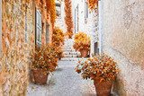 Street in Provence during the fall