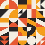 Vector bauhaus background. Retro colorful geometric composition for banners, posters, flyers, brochures, etc.