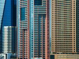 Wysokościowe panorama miasta w pełnej harmonii