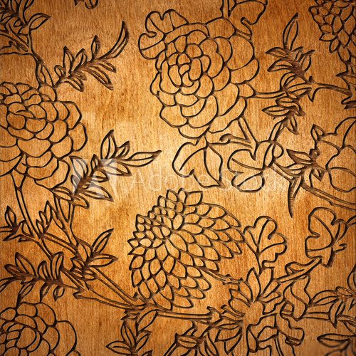 Oriental wooden texture background