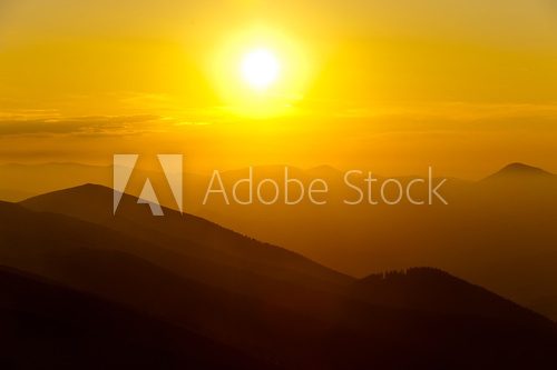 orange mountain landscape during sunset