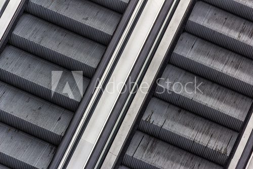 Abstract Escalators. Black and White