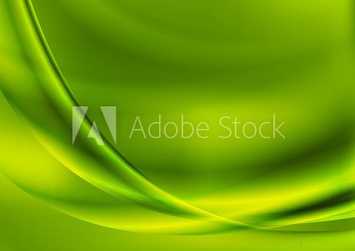 Bright abstract green smooth waves background