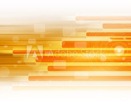 Orange Abstract  Technology Background