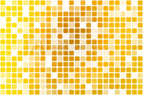 Bright golden yellow occasional opacity mosaic over white