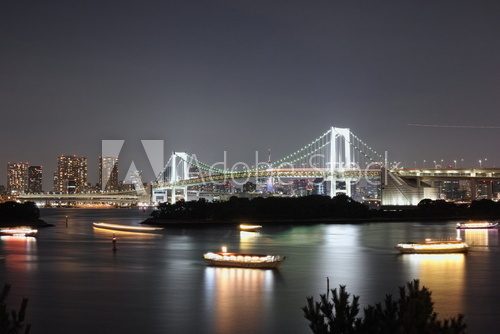 レインボーブリッジ　東京タワー　夜景