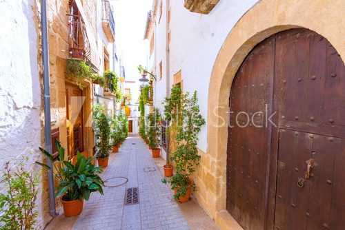 Javea Xabia old town streets in Alicante Spain