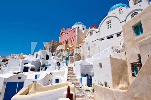 Oia cityscape with cave houses. Thera (Santorini), Greece.