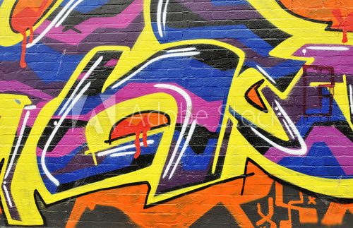 Abstract graffiti wall