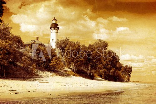 Old Picture Design - Lighthouse