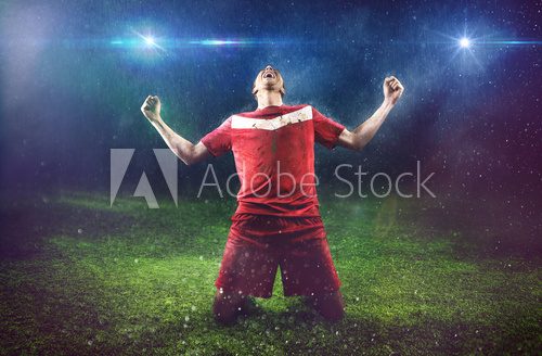 Victorious Soccer Player