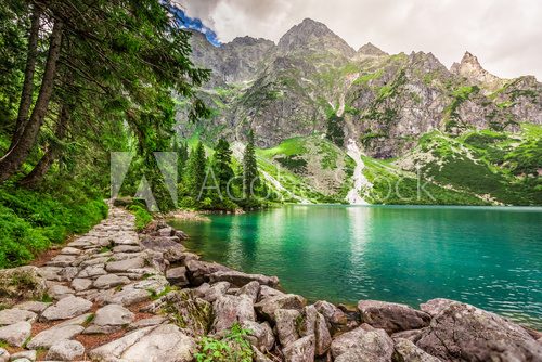 Beautiful mountains pond at summer, Poland