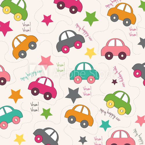 seamless background with cars