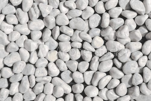 clean white pebbles closeup