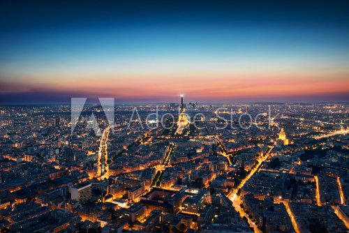 Paris Cityscape after sunset