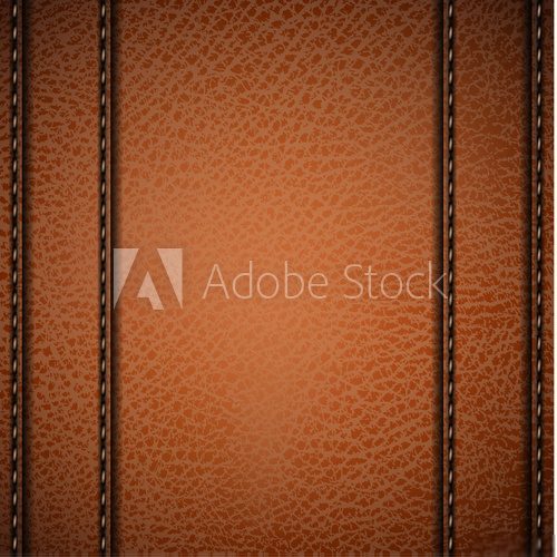 Stitched camel colored leather background