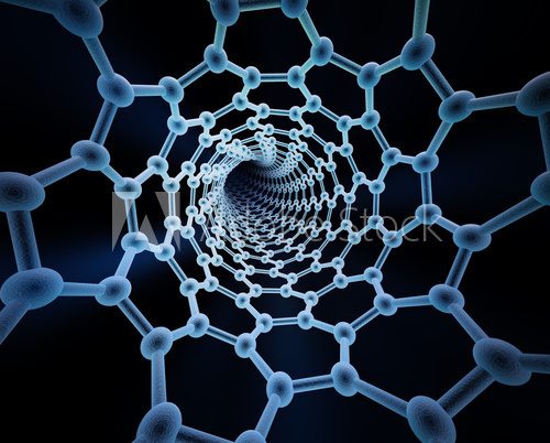 Carbon nanotube structure - nano technology illustration