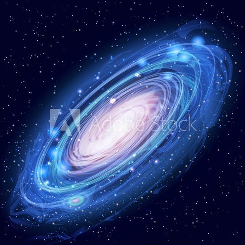 Beautiful Glowing Vector Andromeda Galaxy