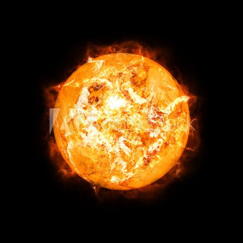 detailed sun in space