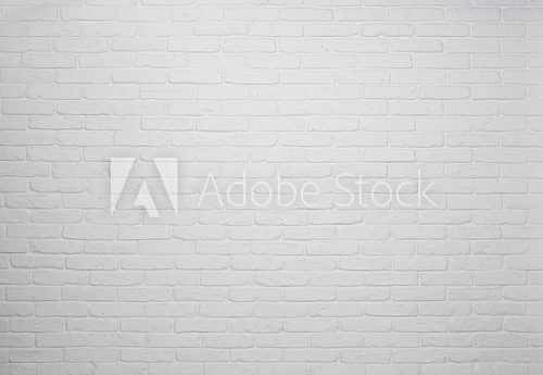 White brick wall background, texture