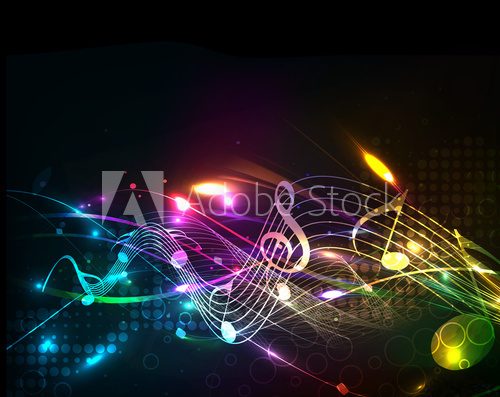 Music colorful music note theme