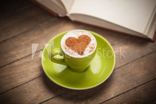 Cup of сoffee with shape heart