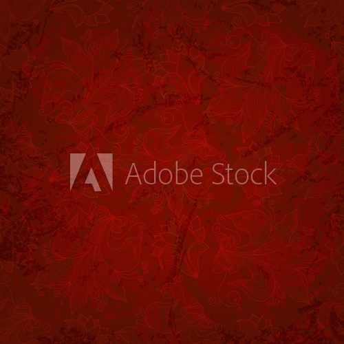 Seamless pattern. Red background with a grunge effect