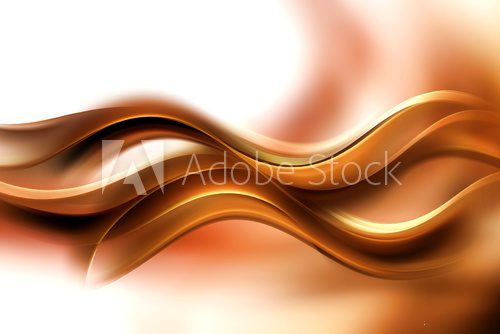 Abstract Gold Brown Wave Design Background