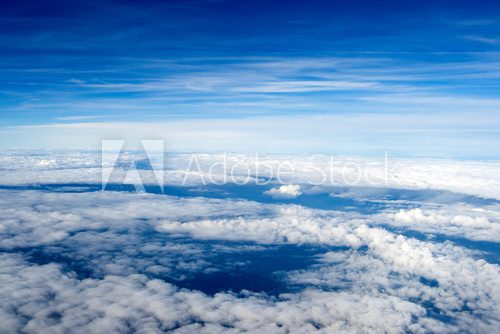 background of clouds. view from the airplane