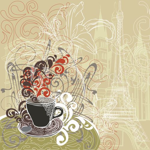 coffee in a Paris cafe
