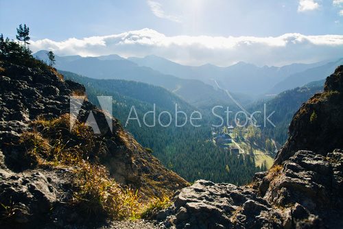 Mountain ladscape with rocks