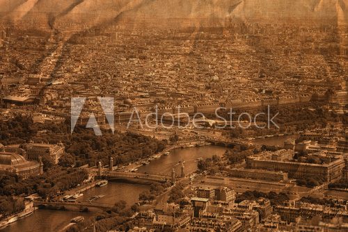 Paris from above the Place de la Concorde in the background.