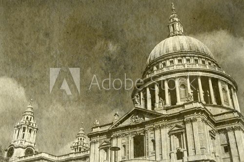 Vintage St. Paul's Cathedral in London