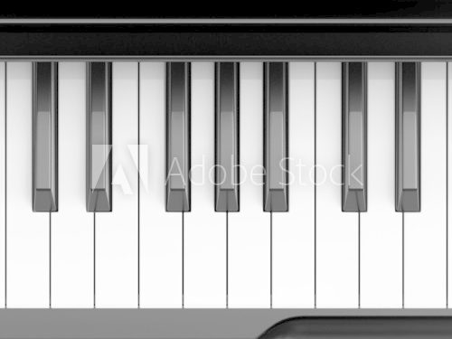 Classic piano keyboard close-up shot