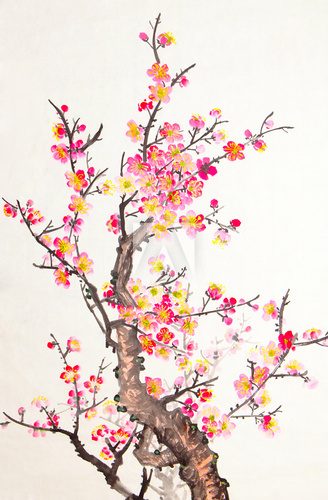 Chinese painting of flowers, plum blossom