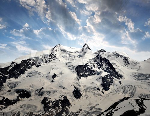 Beautiful mountain Monte Rosa - Swiss Alps